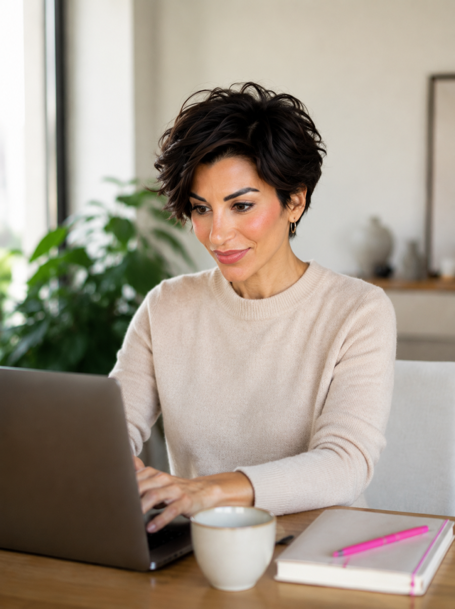 Alice Perico al lavoro su un progetto cliente